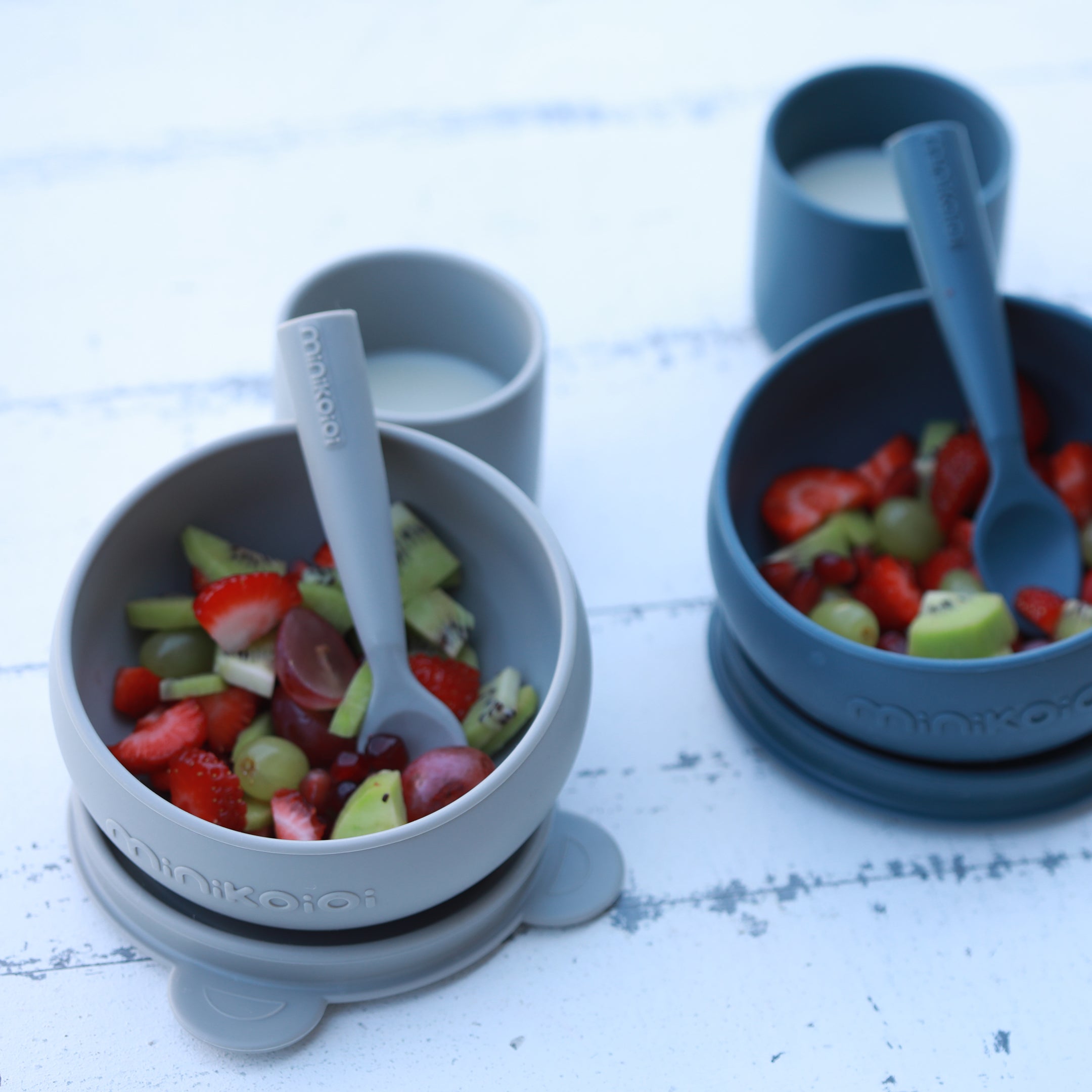 MinikOiOi BLW SET I Silicone Feeding Set (Bowl with Lid+Cup+Spoon)