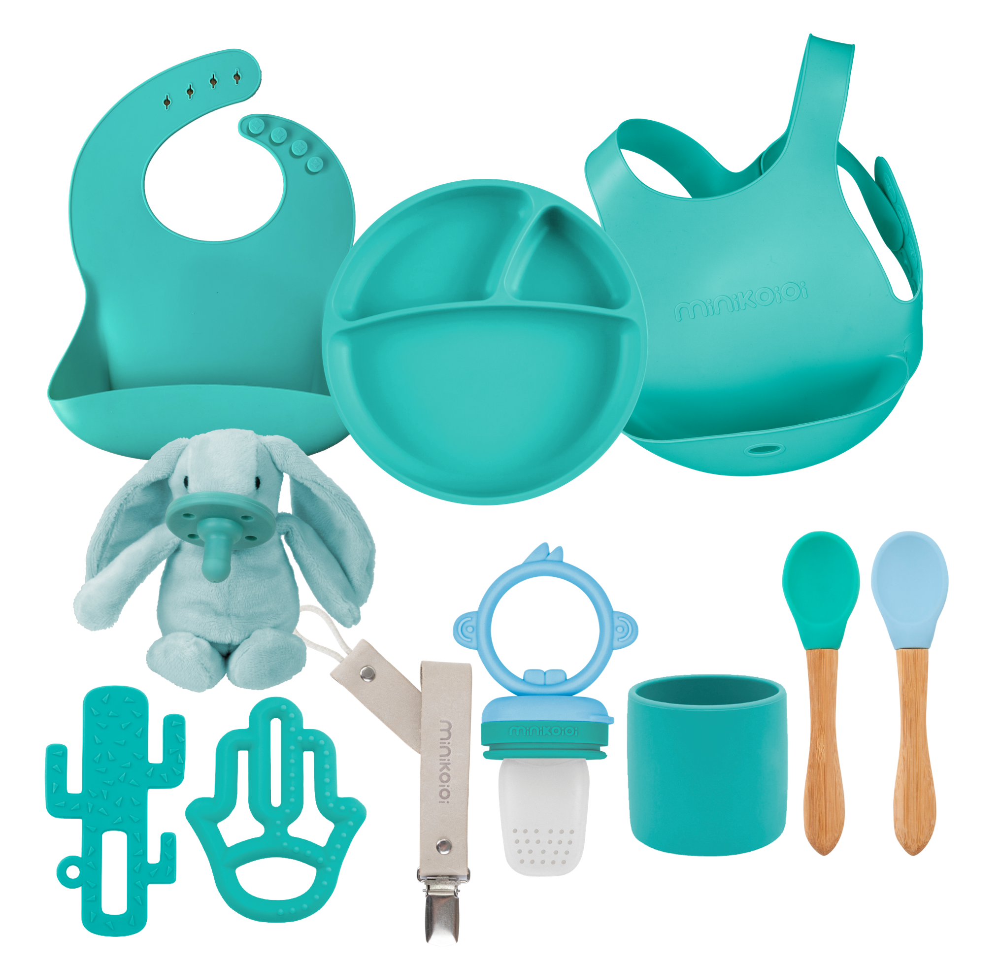 MinikOiOi Silicone Feeding Set ( 10 Pcs)