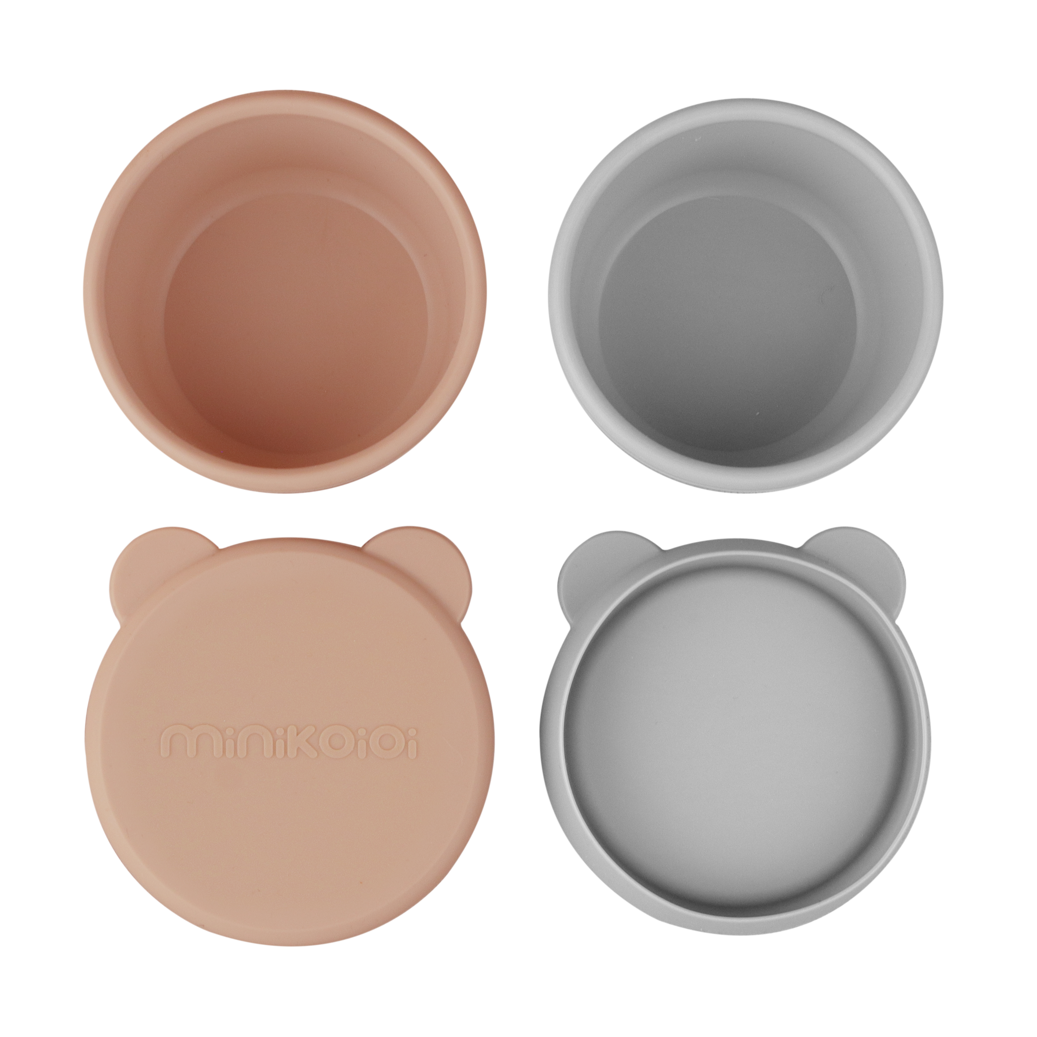 MinikOiOi MINI BITES Silicone Mini Bowl with Lid 2 pcs